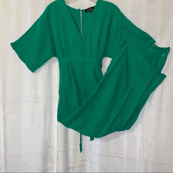 Green Lulus Wide Leg Jumpsuit - Picture 2 of 4